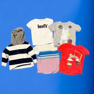 Set of 5 boys 18M size shirts tshirts old navy Levi cat & jack
